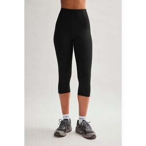 Girlfriend collective Black Compressive High-Rise Capri small